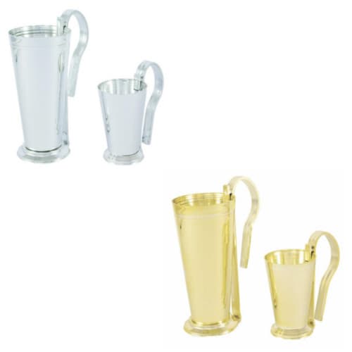 Gold or Silver  Plastic Mint Julep Cup w/ Pew Clip  4.2"  