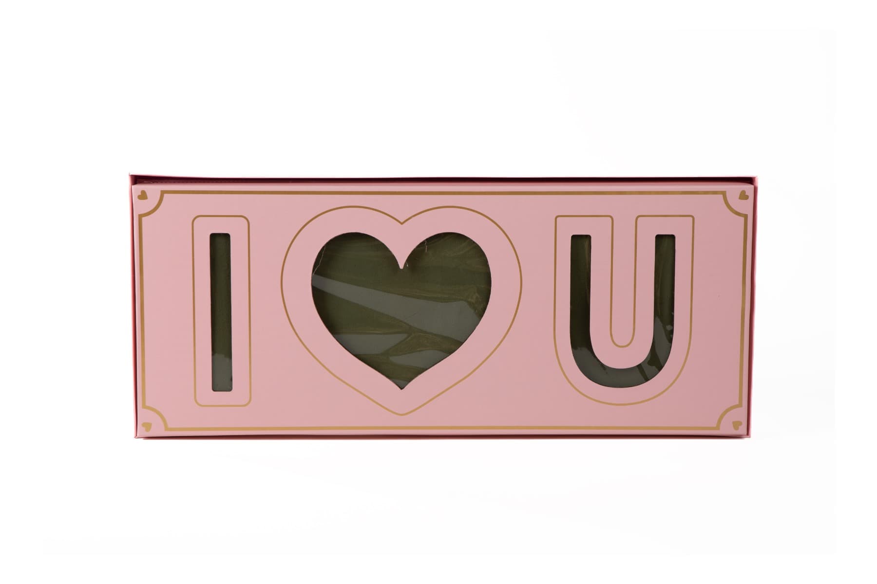 "I Love You" Flower Box Pink