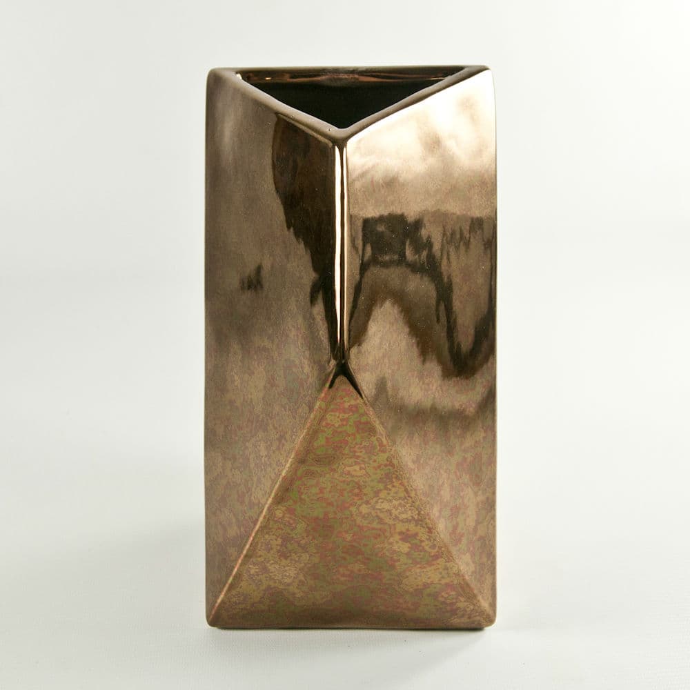 10" Faceted Contemporary Vase