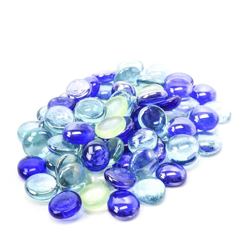 Glass Gems Mix - Blue Turquoise Green