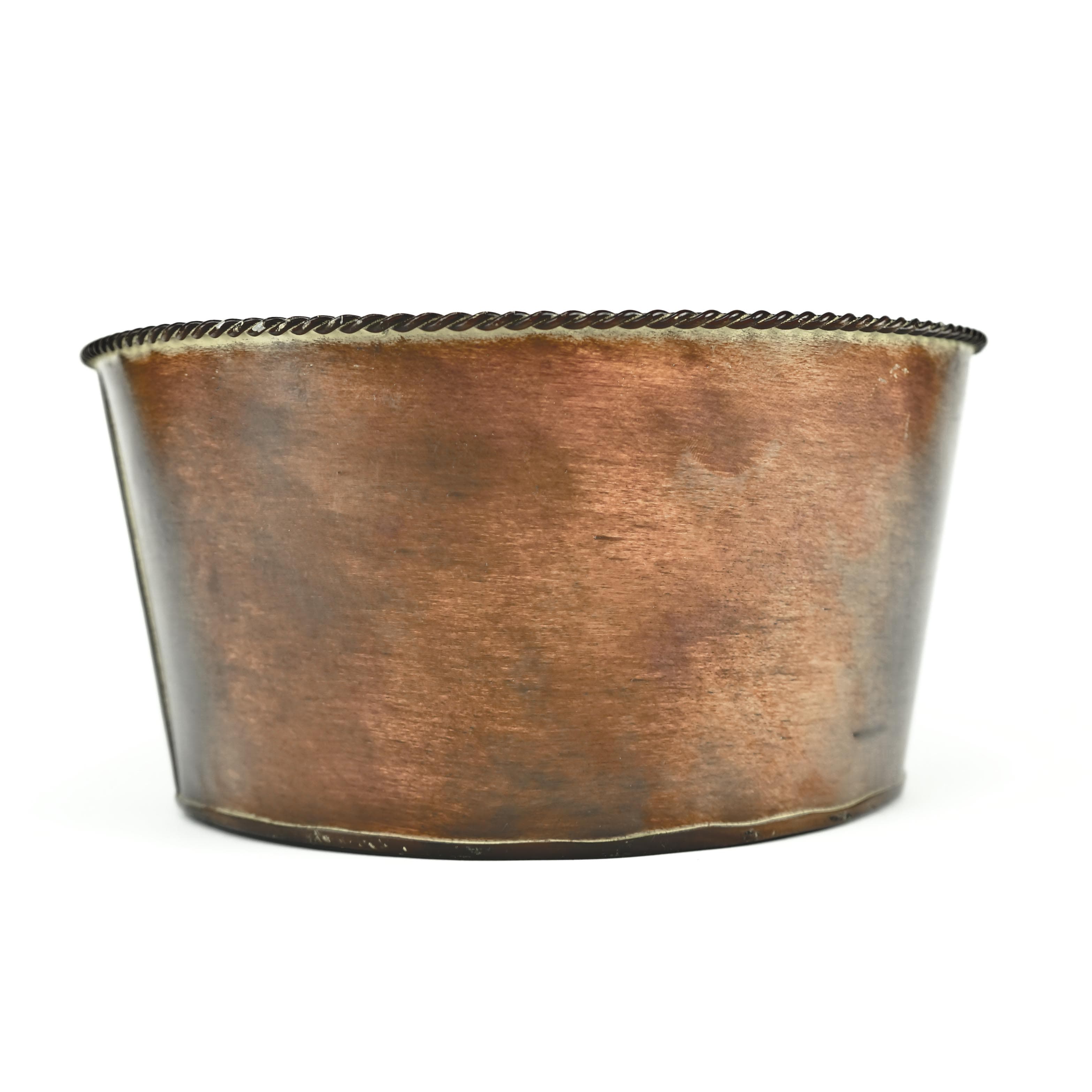 5" Round Metal Planter - Brown