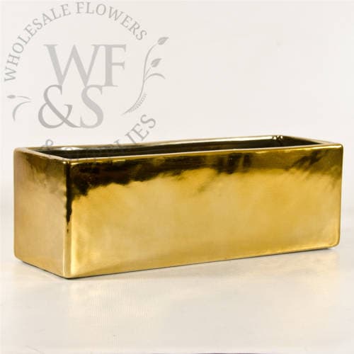 12¼" Gold Ceramic Rectangular Block