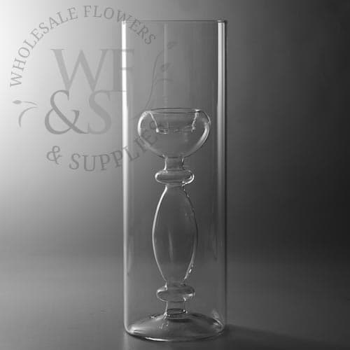 14" Cylinder Hurricane Candle Holder