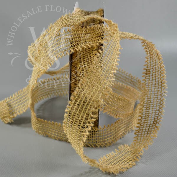 1.5" Natural Burlap Weave