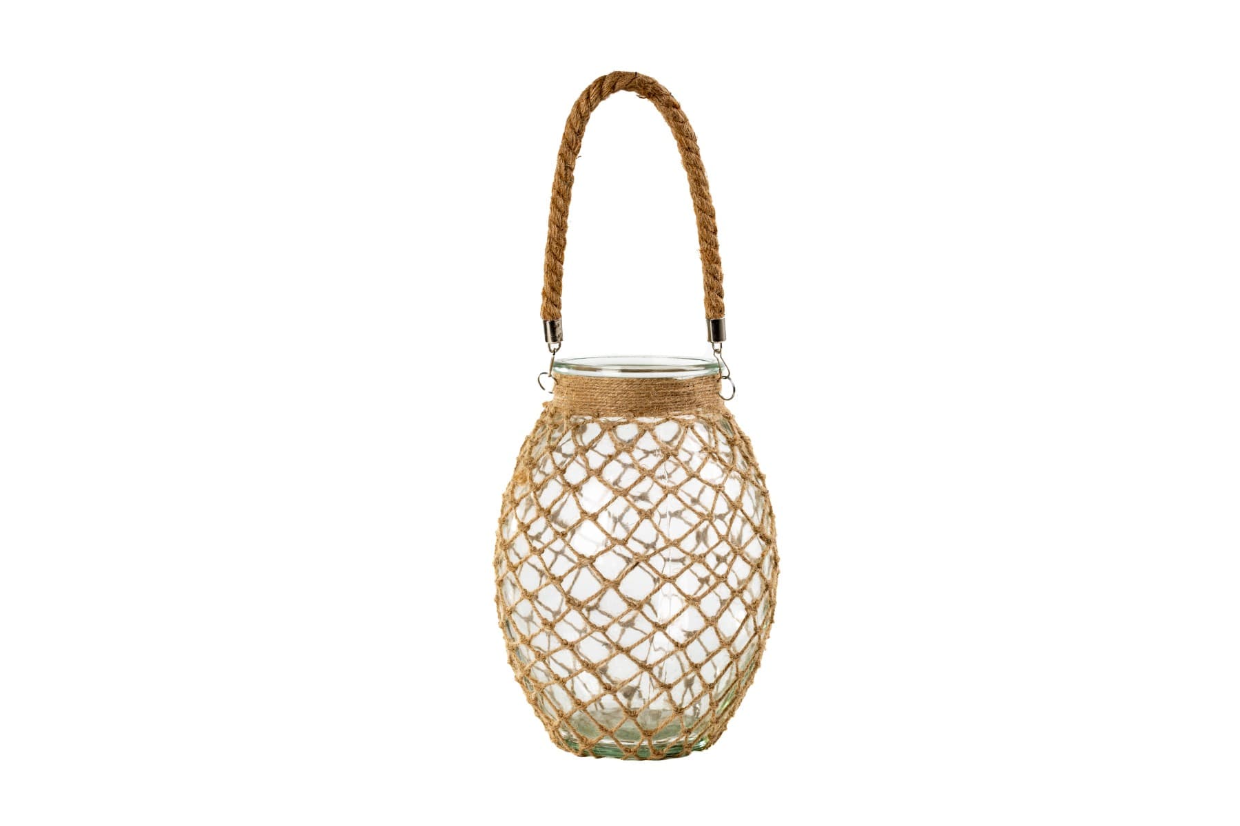 12.25" Golena Rope Wrapped Jar w/ Handle