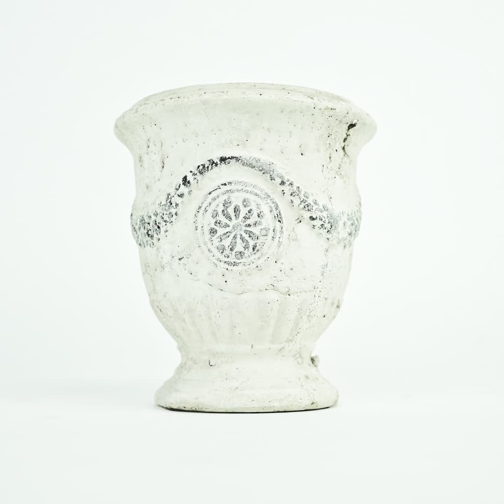 6" Distressed Clay Pedestal Vase