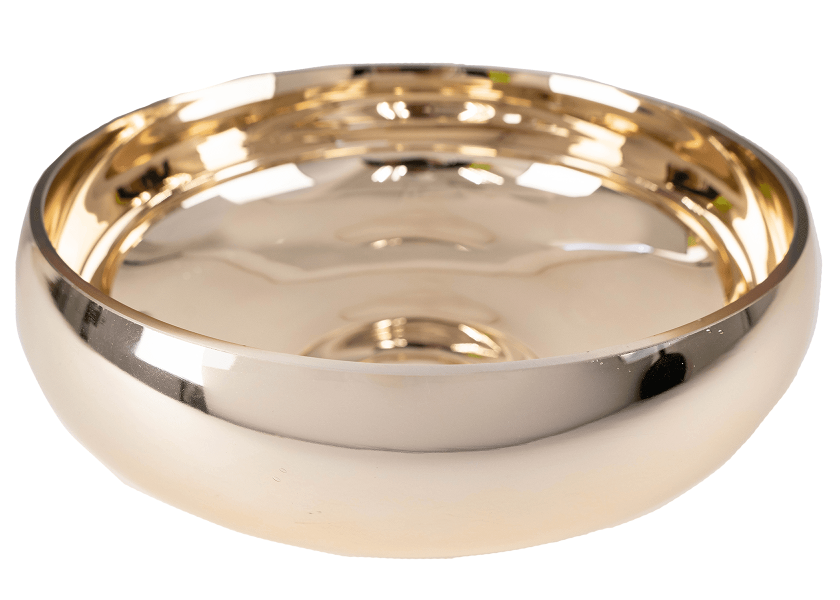 12" Gold Lily Glass Bowl