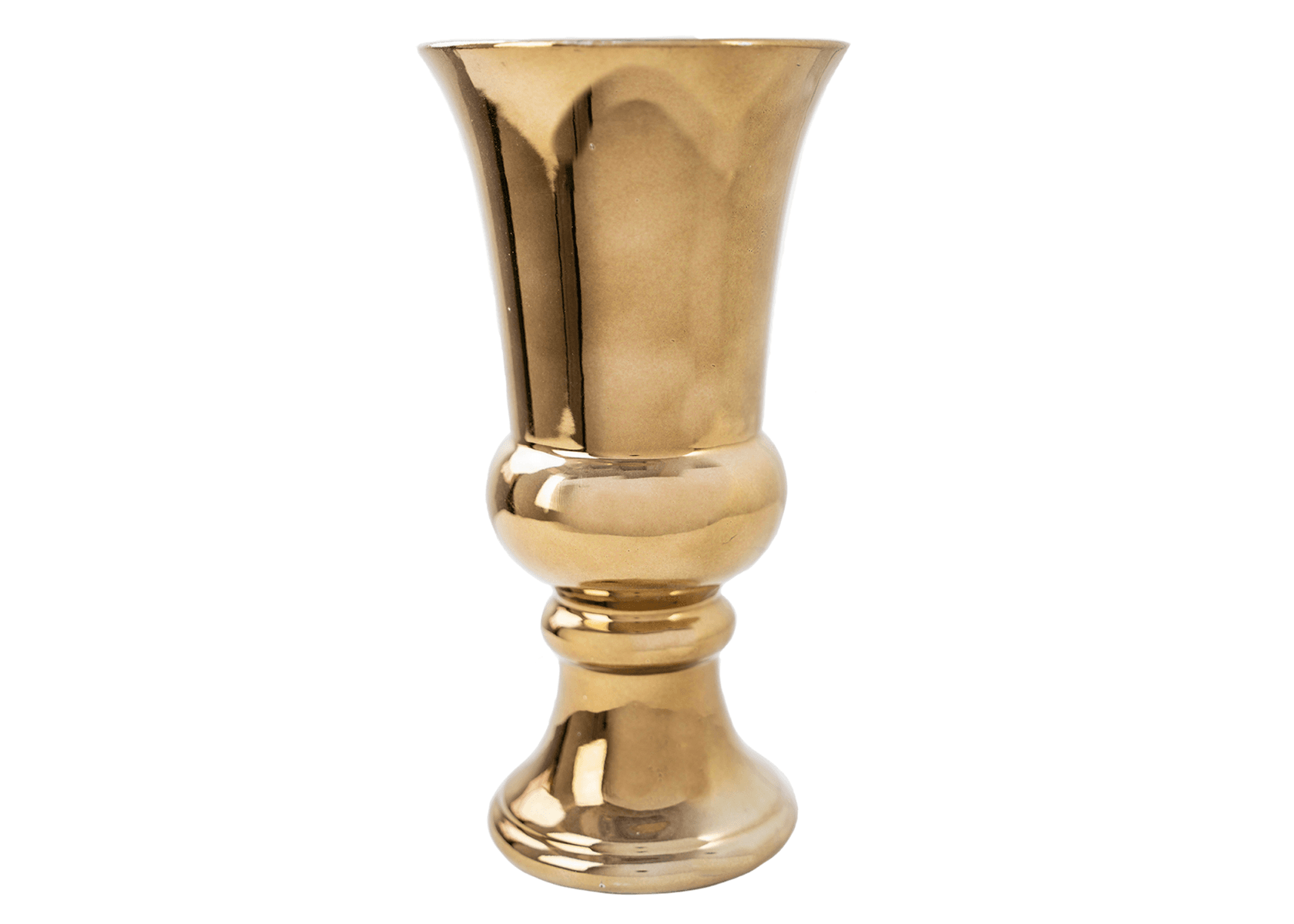 11"  Gold Ceramic Urn
