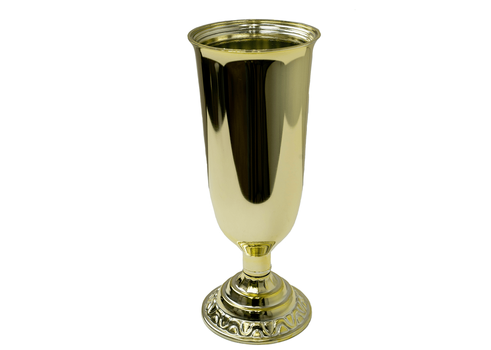 11.5" Plastic Gold  Vase