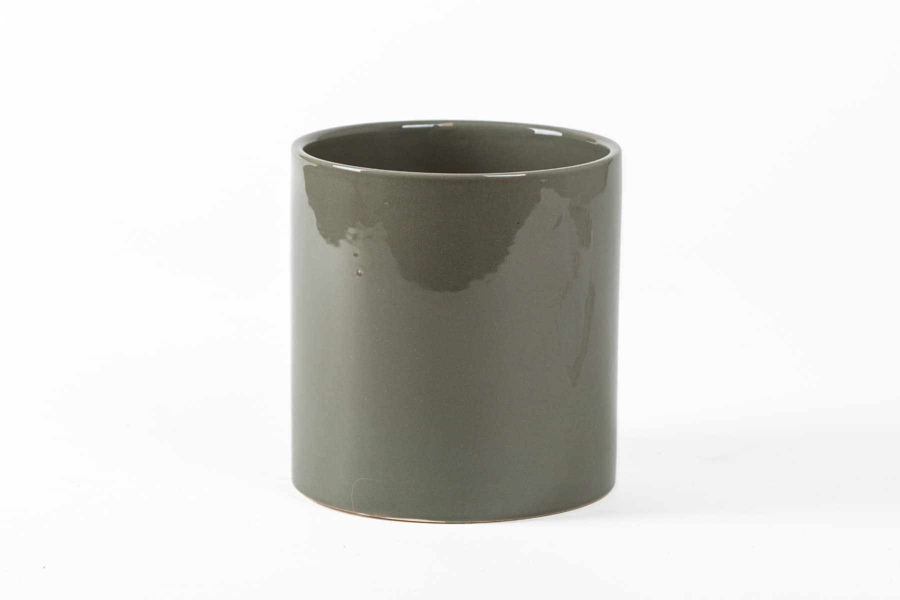 5.5" Glossy Gray Cylinder Ceramic 
