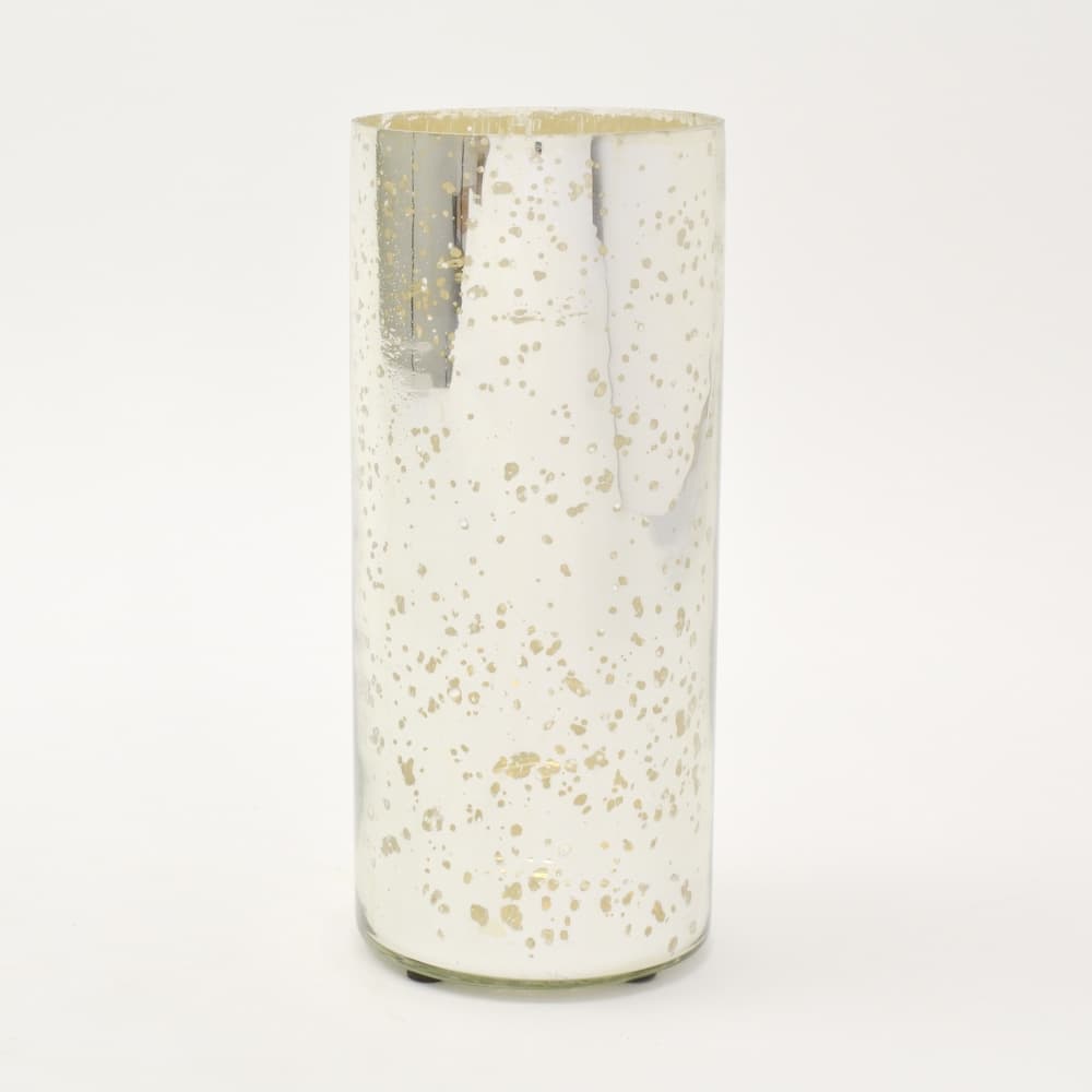 9 inch Mercury Glass Cylinder Vase