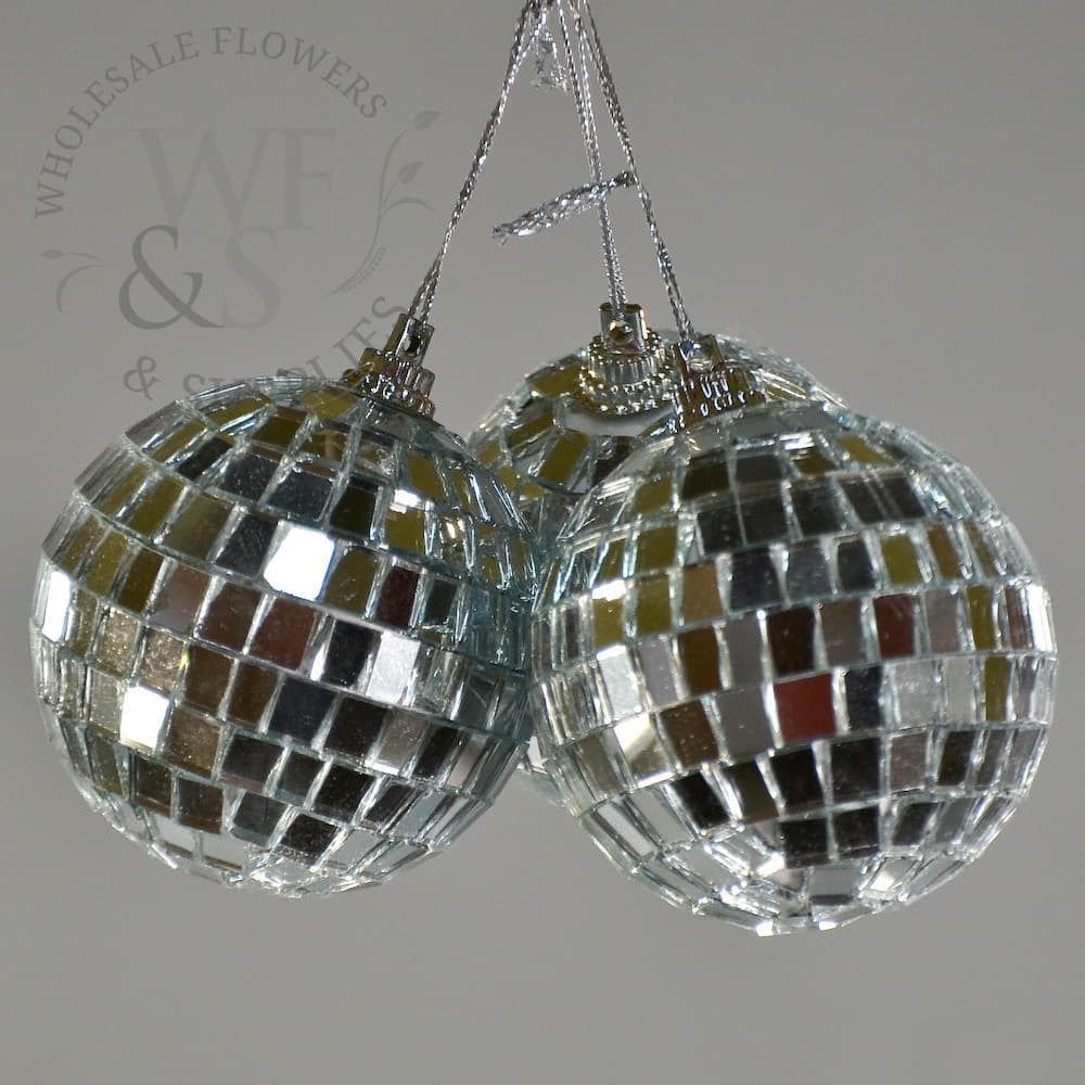 6 Pack Silver Mirror Disco Balls 2.5" Discontinued