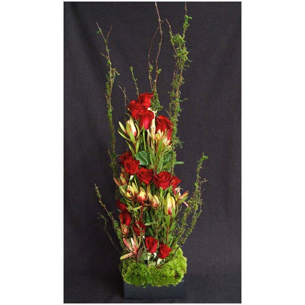 24 Roses Spiral in Low Ceramic