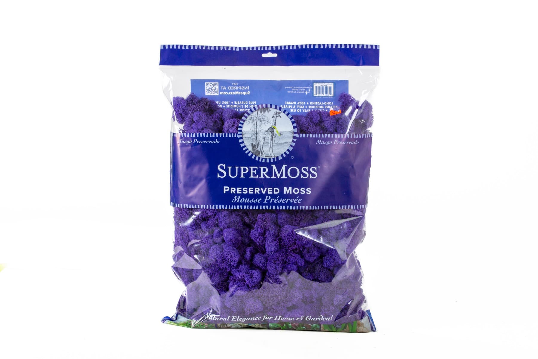 Deep Purple Preserved Reindeer Moss