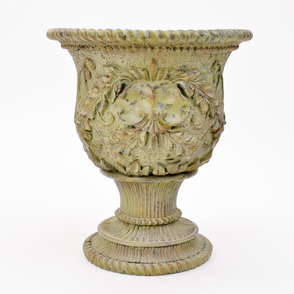 Plastic Cast Rustic Planter Urn - Taupe