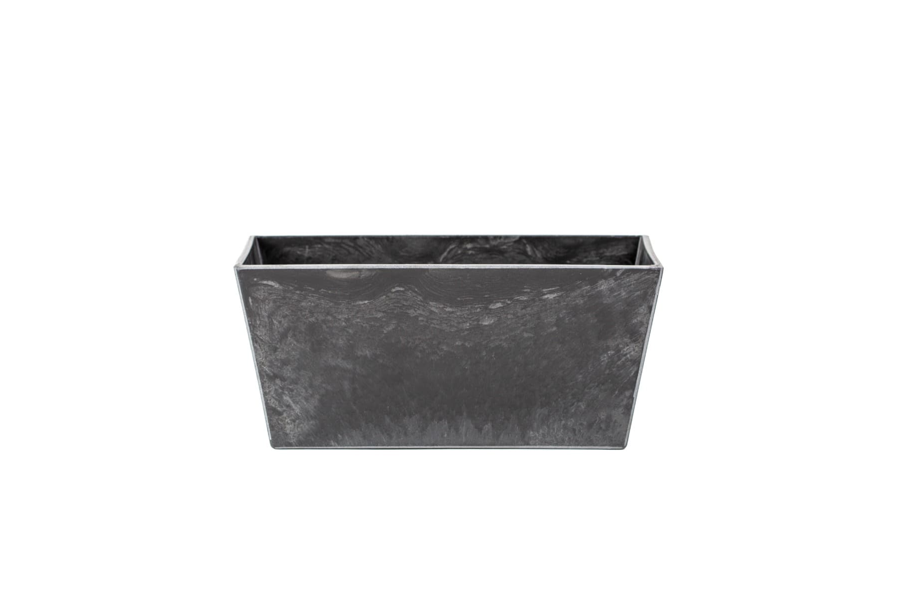 9.5" Slate Tapered Rectangle Plastic Pot