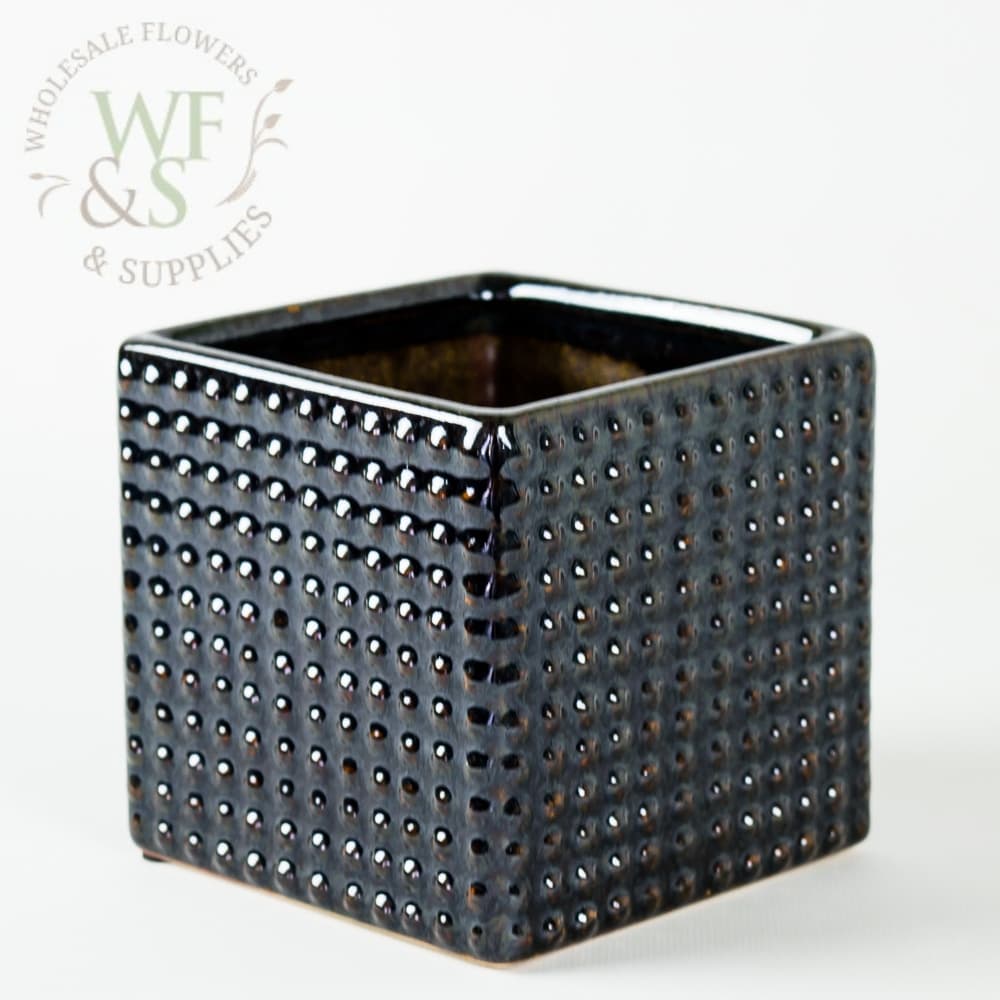 Imprinted Chocolate Cube Vase