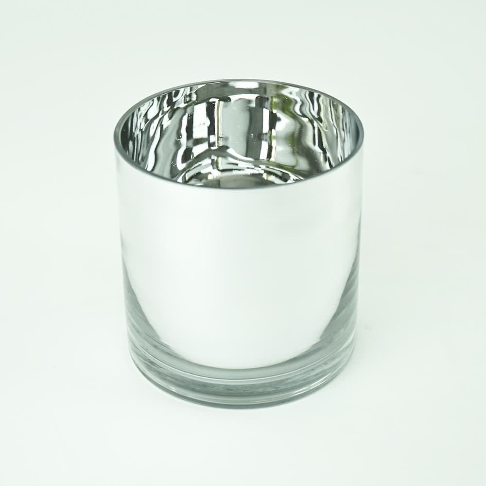 Mirrored Cylinder Glass Vase - 5" x 5"