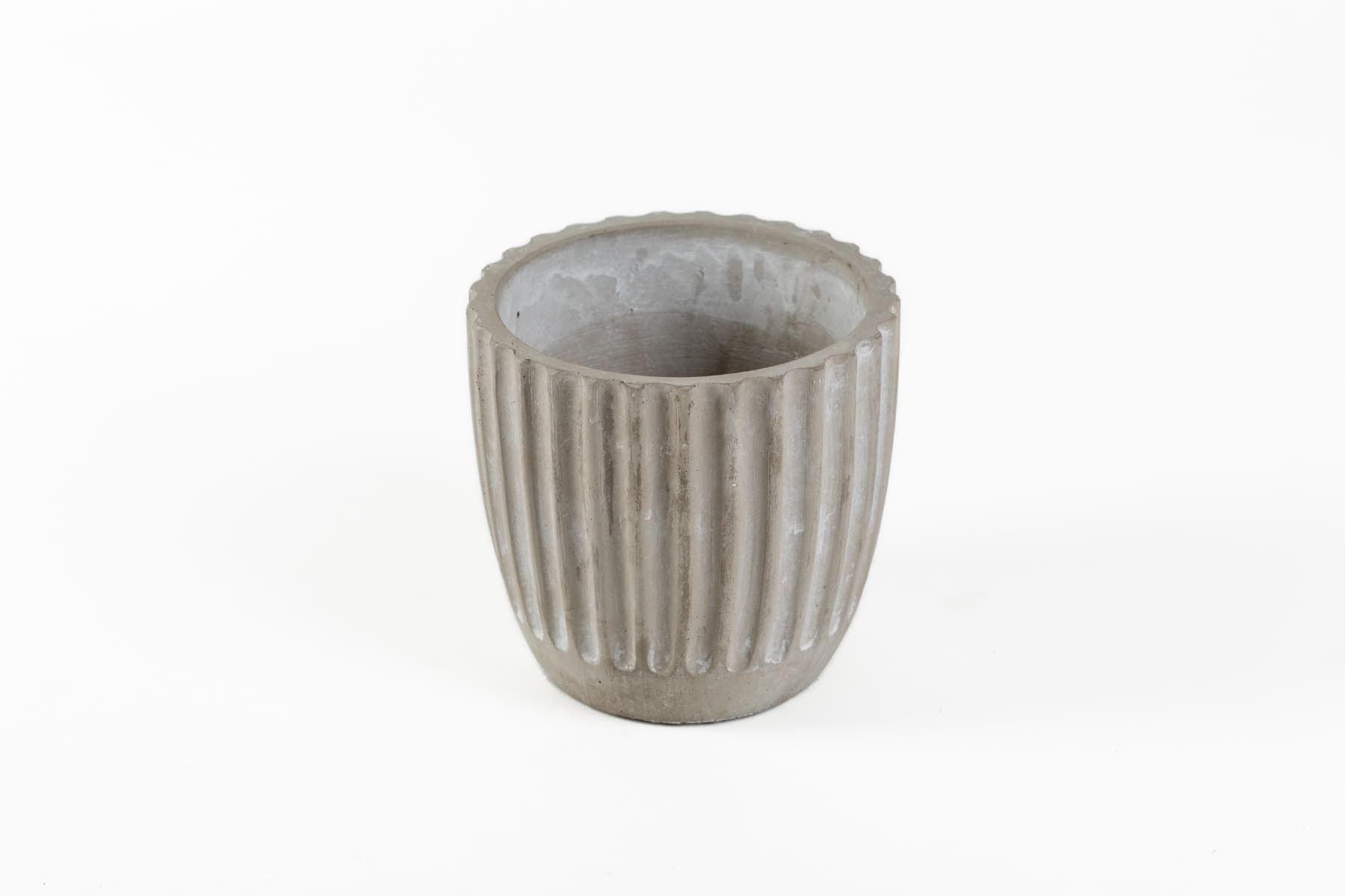 4 3/4" Corrugated Cylinder Cement Planter