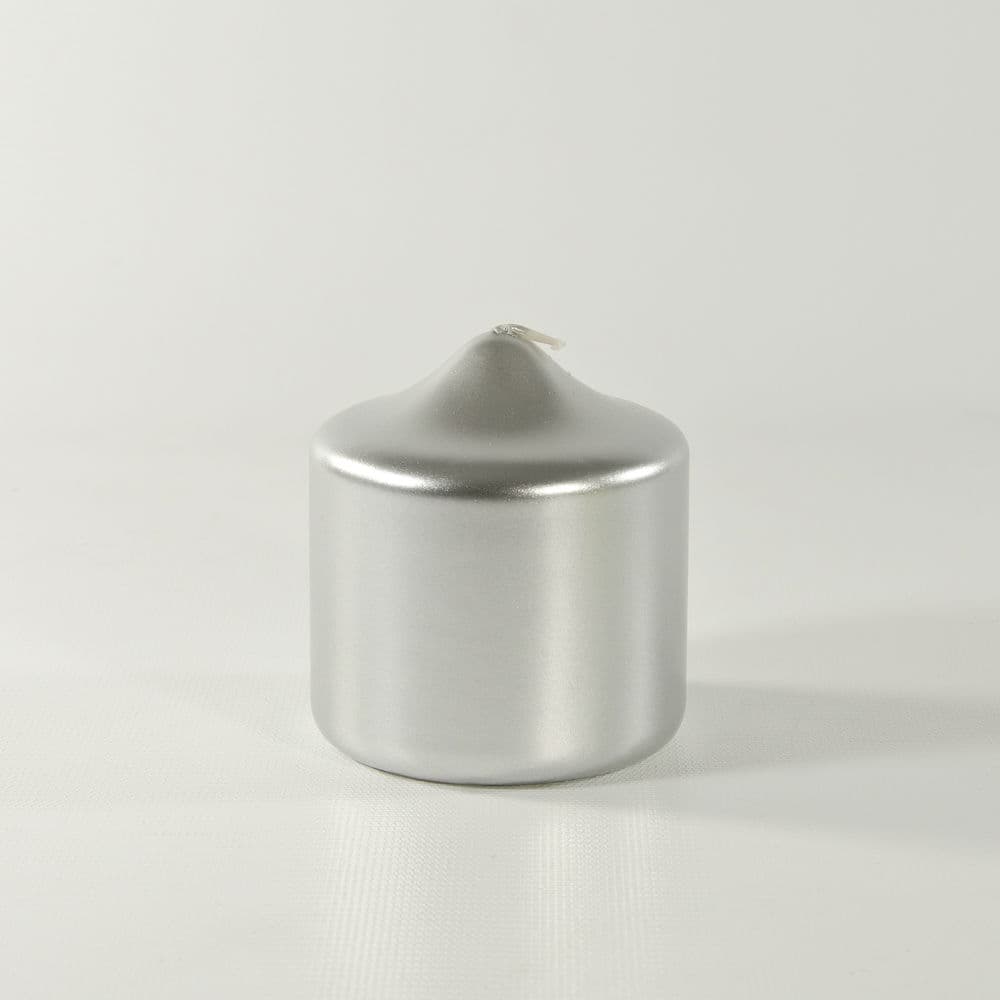 3" Small Metallic Pillar Candle