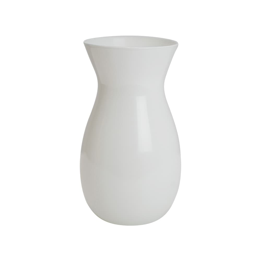 8"  White  Jordan Glass Vase 