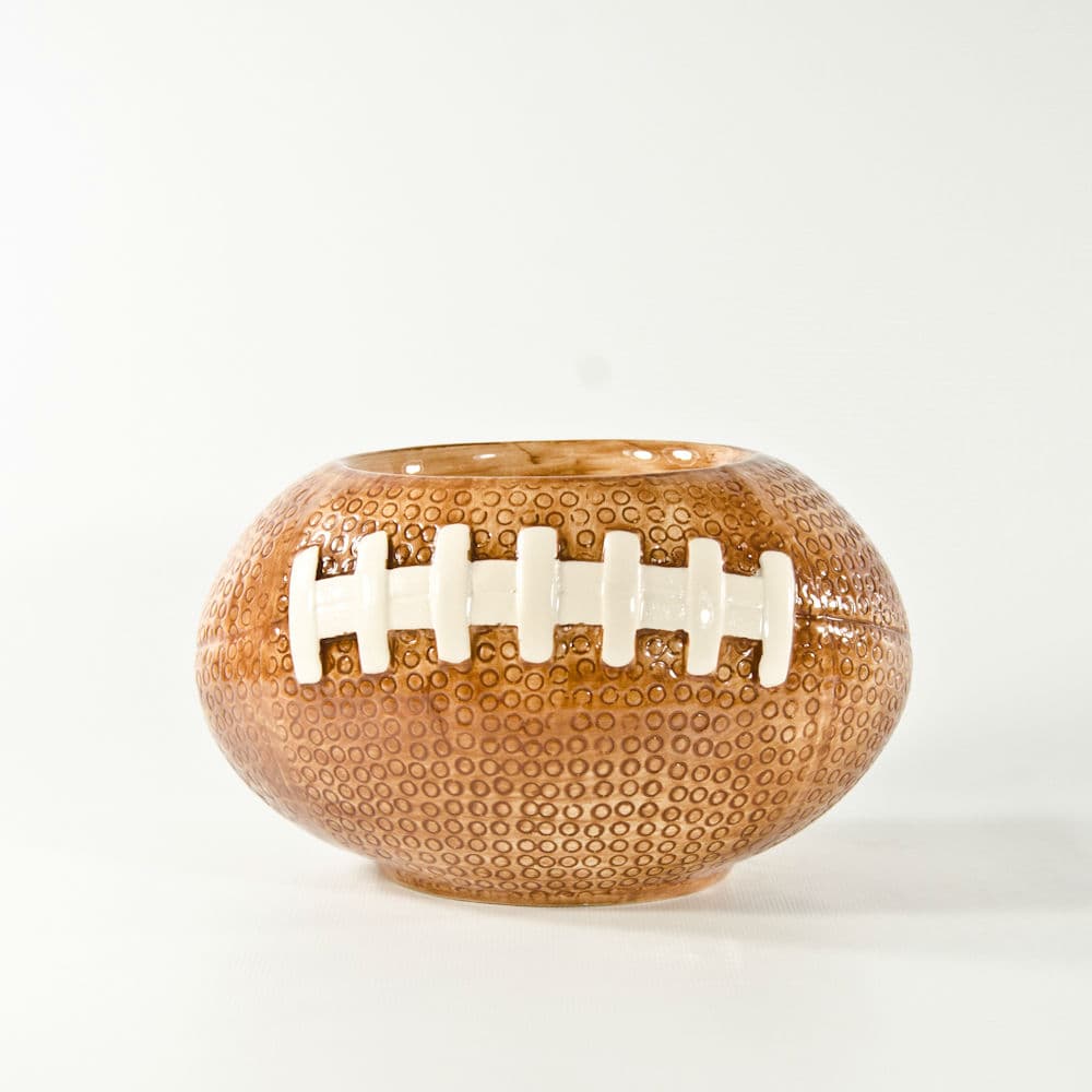 4 1/2" Tall Football Ceramic Vase