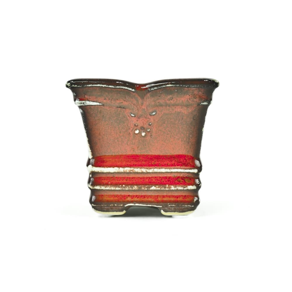 3" Ceramic Tapered Pot - Red