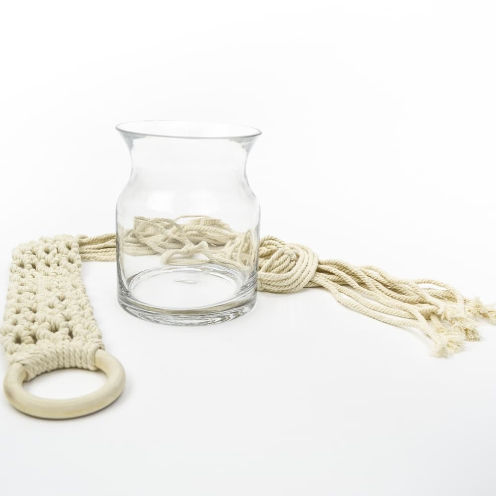 Macrame Hanging Glass Vase DISC BY VENDOR