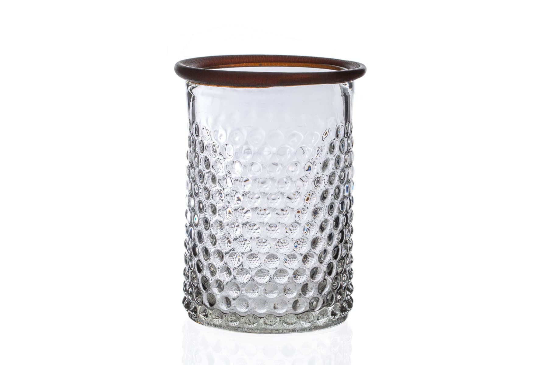 6 3/4 " Dimpled  Glass Cylinder