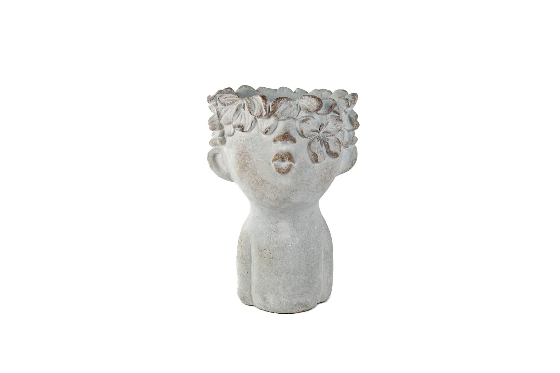 9.75" Stone Wash Kissing Planter