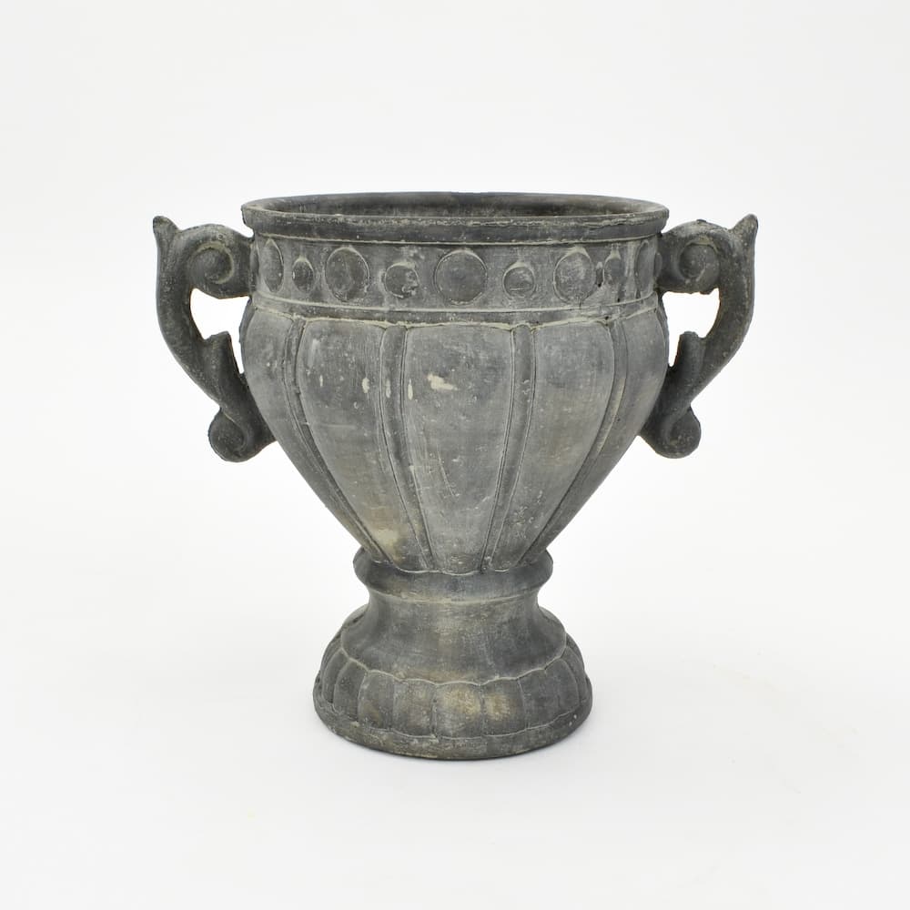 Nellie Cement Urn With Handles 