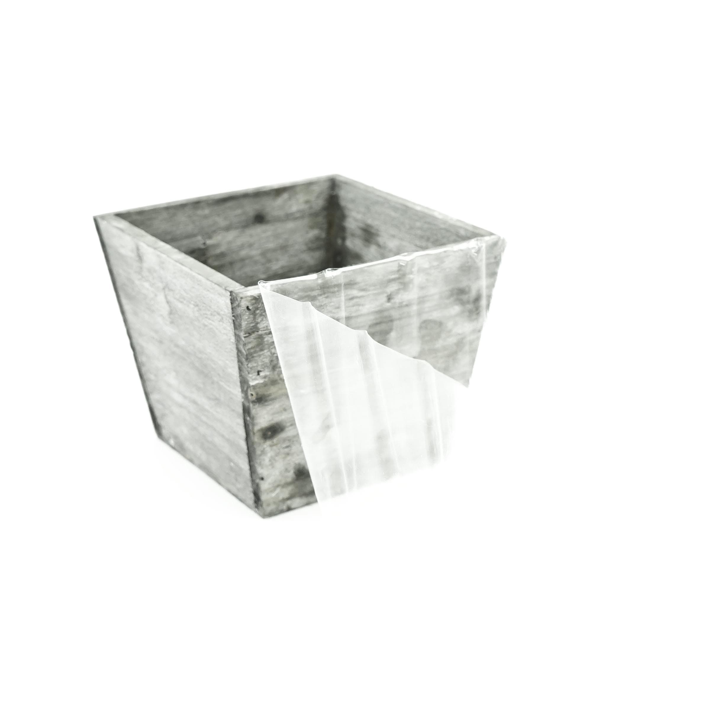 Tapered Box Wooden Planter - Grey