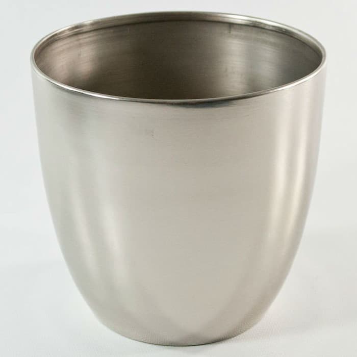 5.5" Silver Metal Container