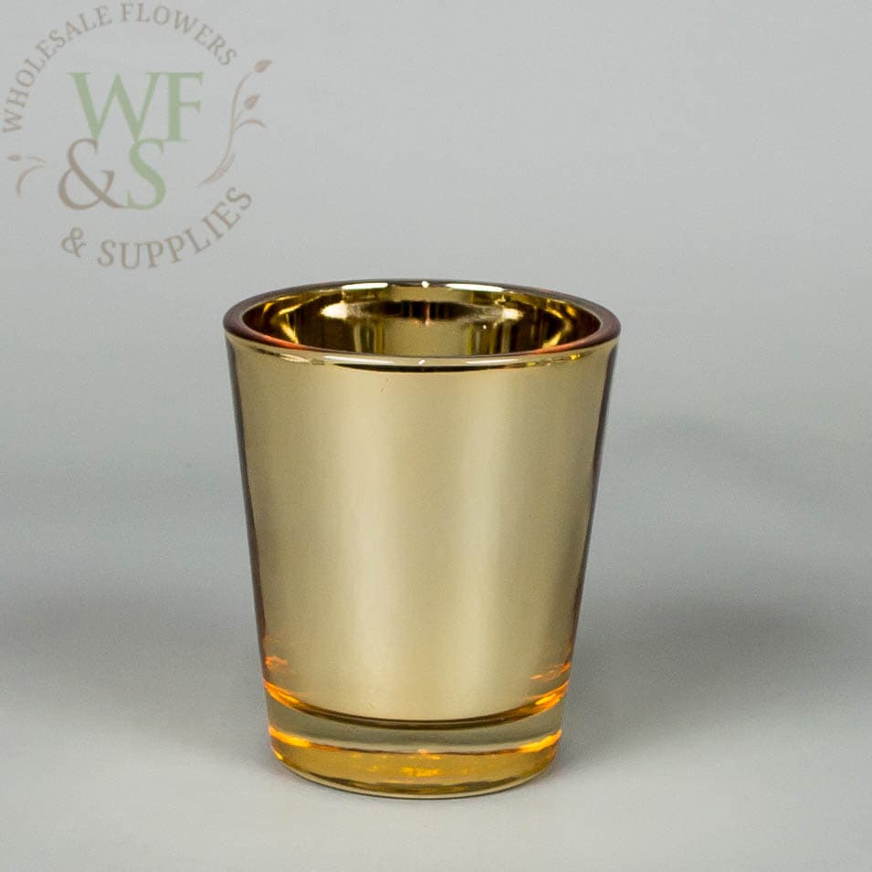 Mirrored Gold Candle Votive Holder