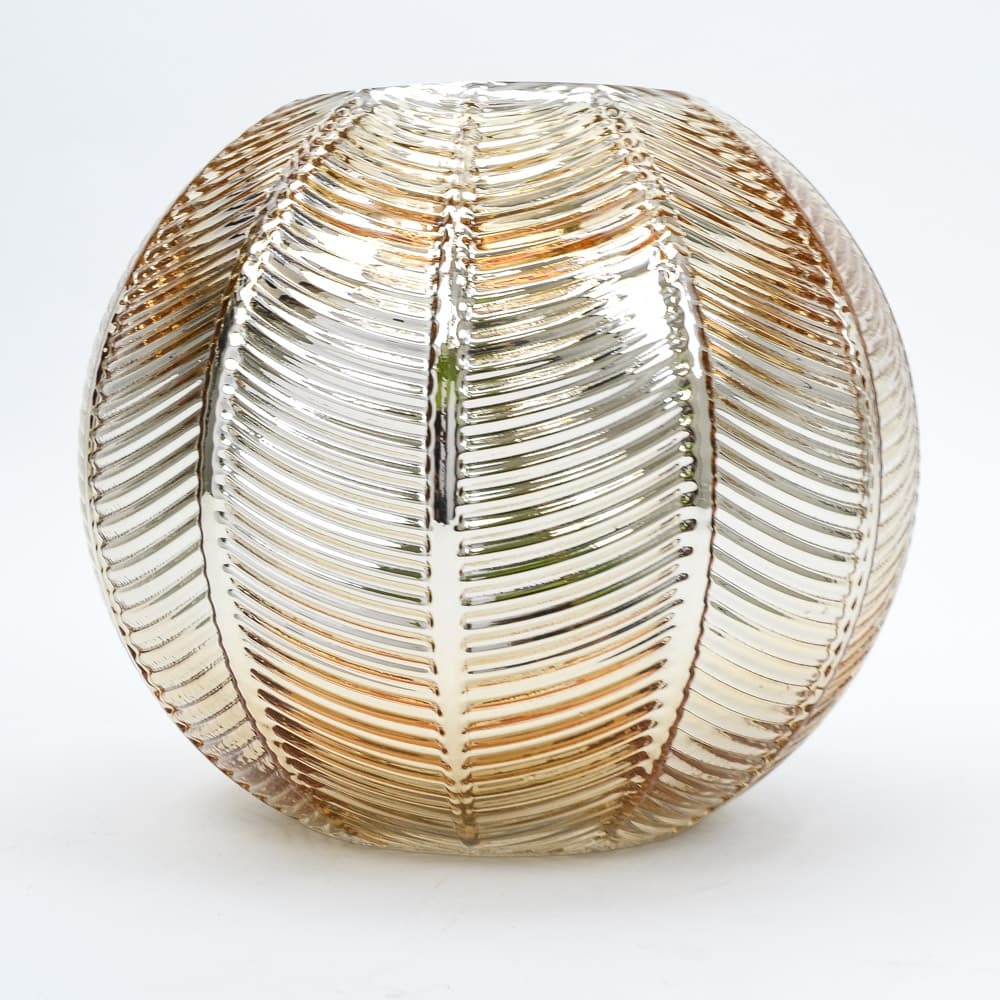Reflective Glass Deco Ball Vase 