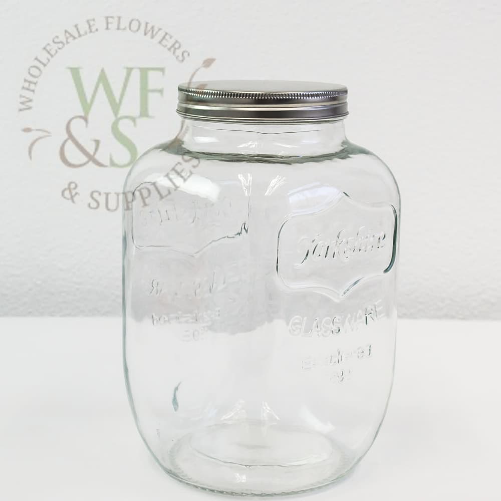 Yorkshire Glassware  Jar With Lid 10 inches Tall
