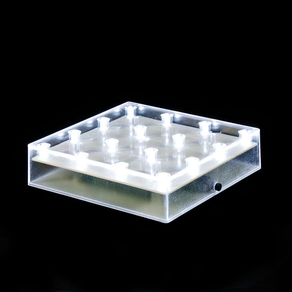 5" Square Centerpiece LED Light Base - White LED