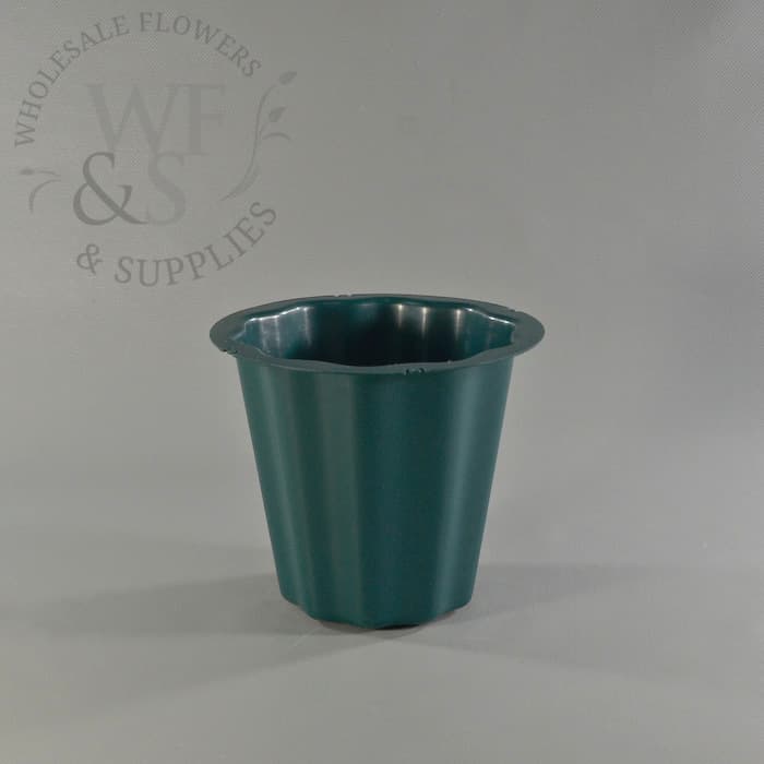 Green Floral Container 5.5"