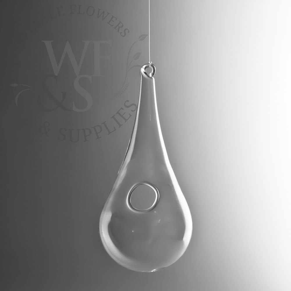 Hanging Glass Bud Vase (Raindrop)