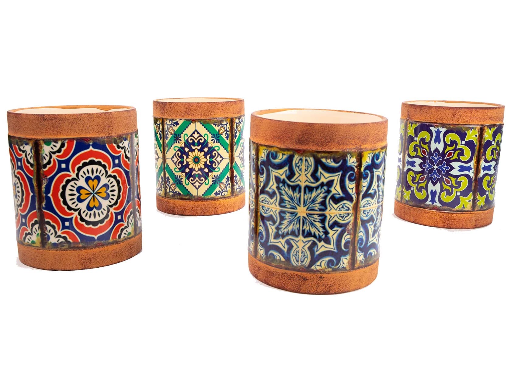 Barcelona Ceramic Cylinder Pot - Set of 4