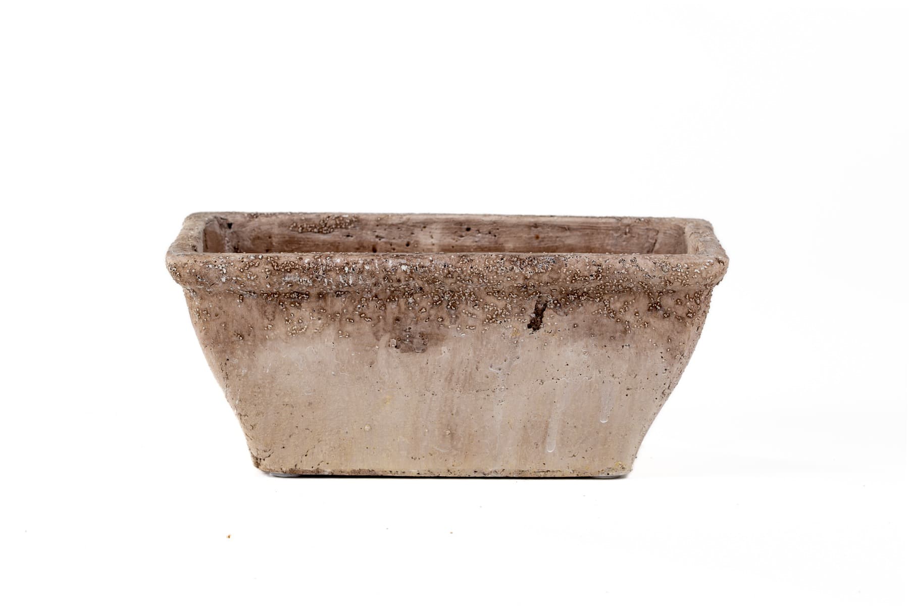 4" Two Tone Rectangle Concrete Planter 