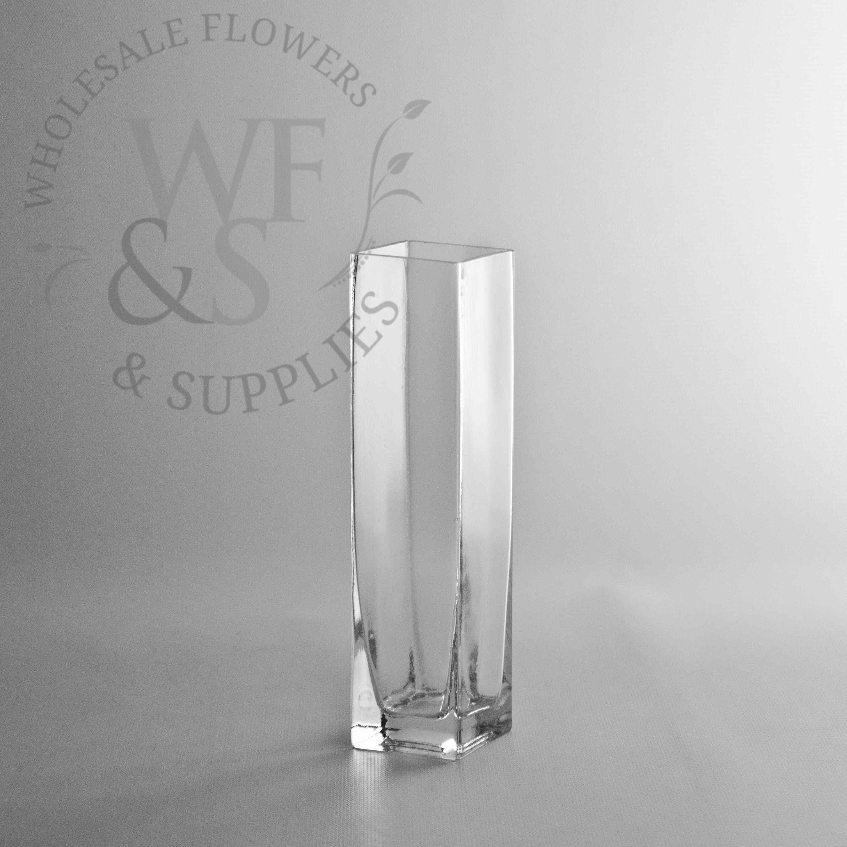 Square Glass Bud Vase 7.8 x 2 x 2