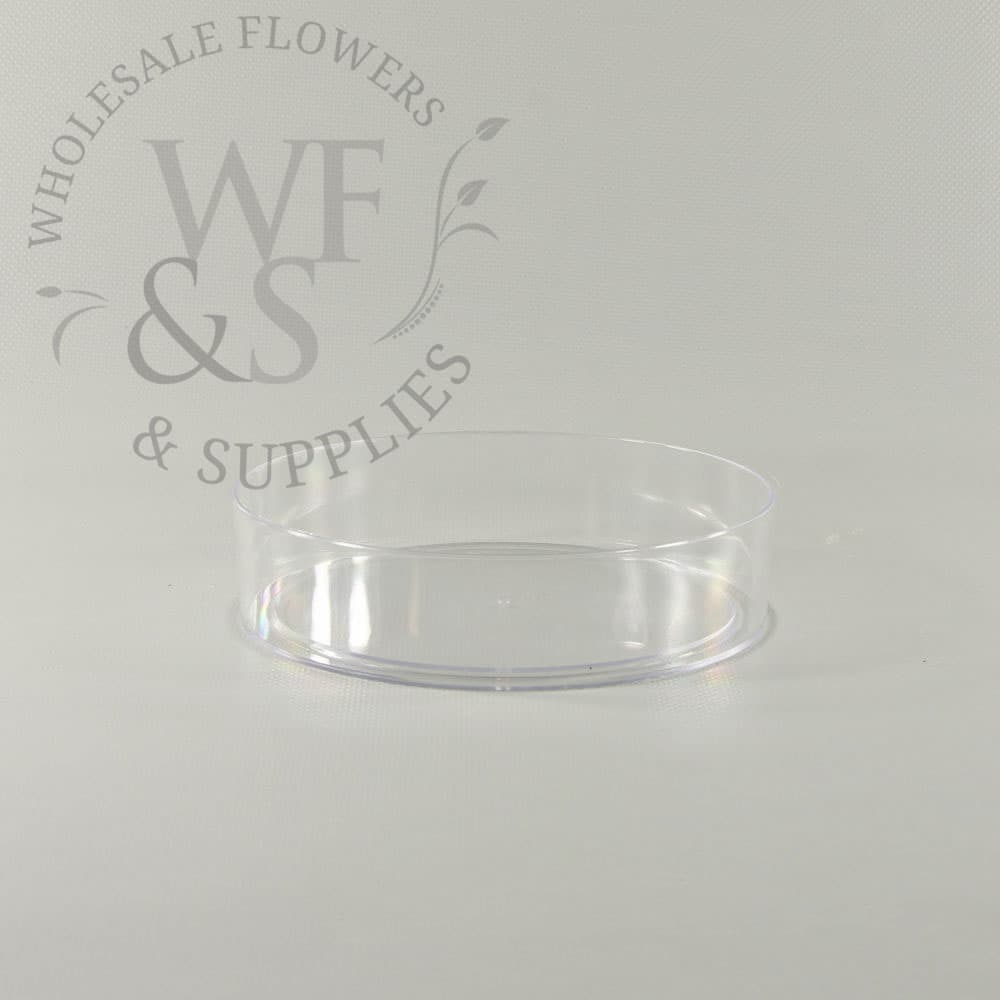 Designer Plastic Tray Clear 6"