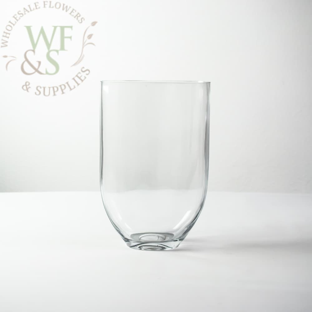 Oval Pill Glass Vase 8" Tall