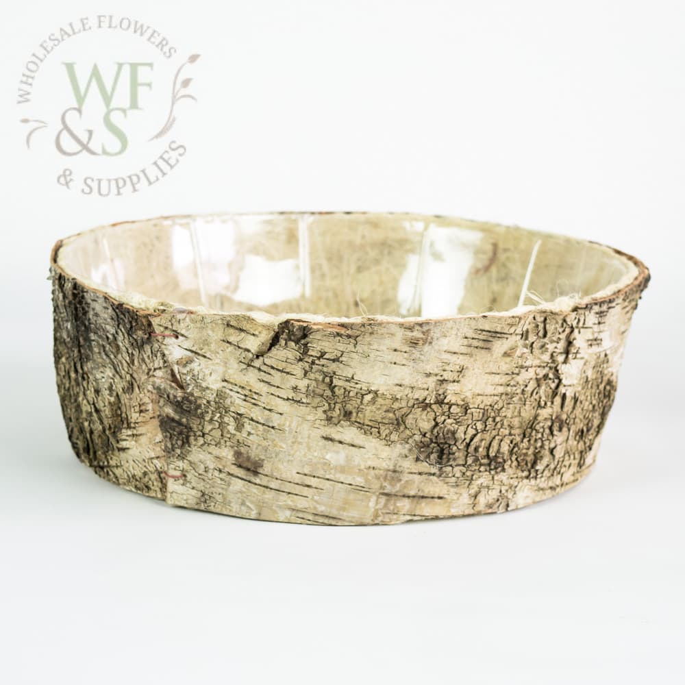 Bark Flower Vase Dish Garden 13" 