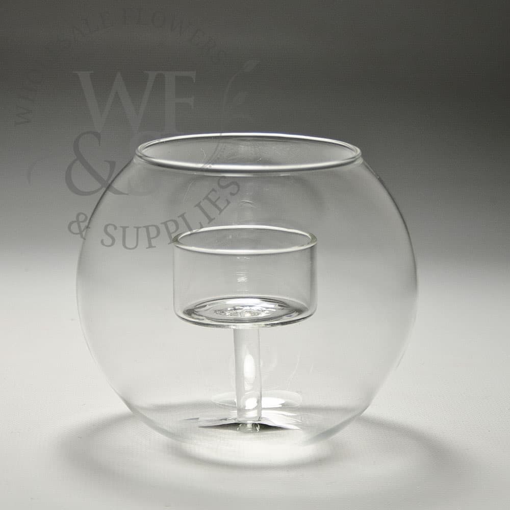 6" Glass Bubble Votive Candle Holder