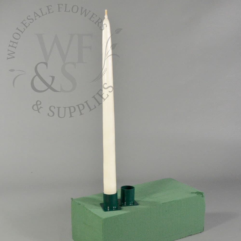 Green Floral Candle Cups 2-pk