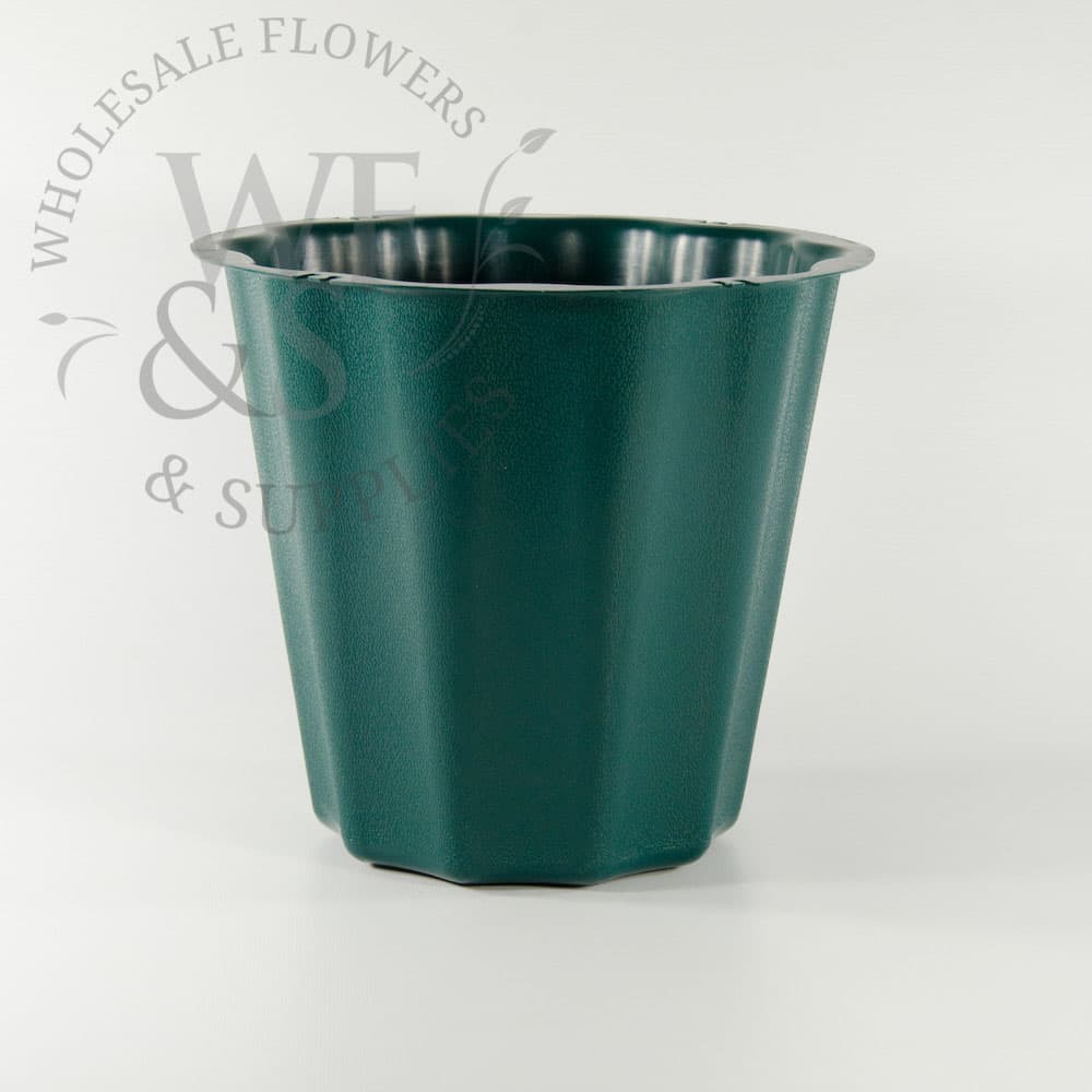 9"Floral Container - Green