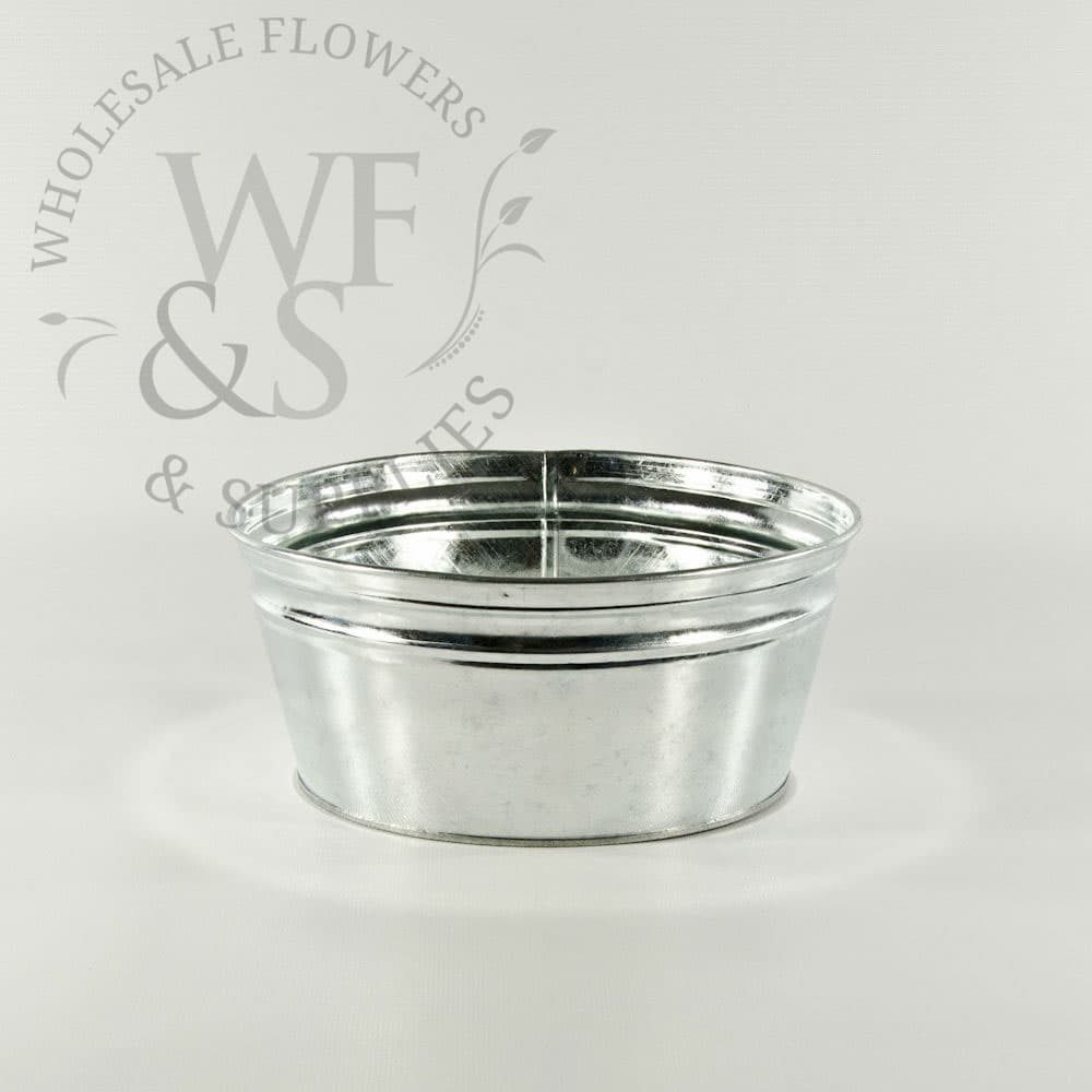 Galvanized Low Metal Planter