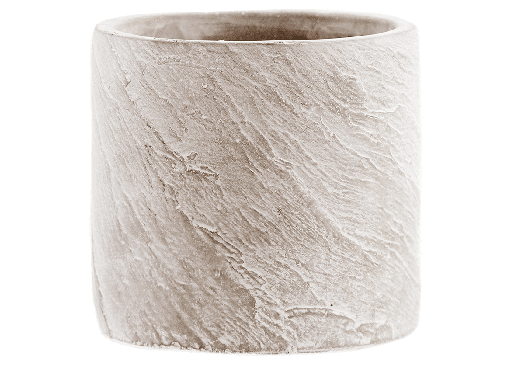 White Wash Stone Cylinder Vase